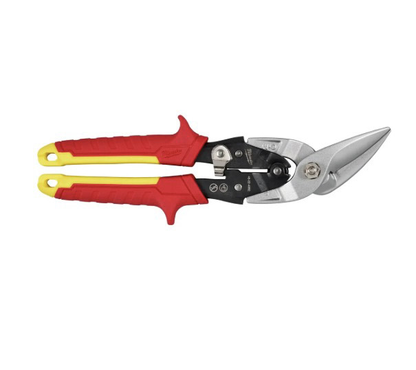 MILWAUKEE 48-22-4562 Straight Cutting Offset Aviation Snips (Yellow Handles) - Image 2