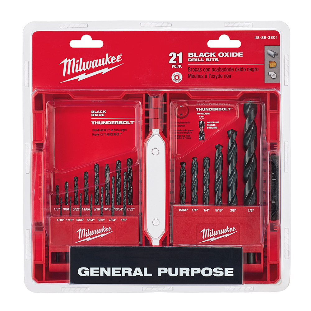 MILWAUKEE 48-89-2801 21PcThunderbolt Black Oxide Drill Bit Set - Image 2