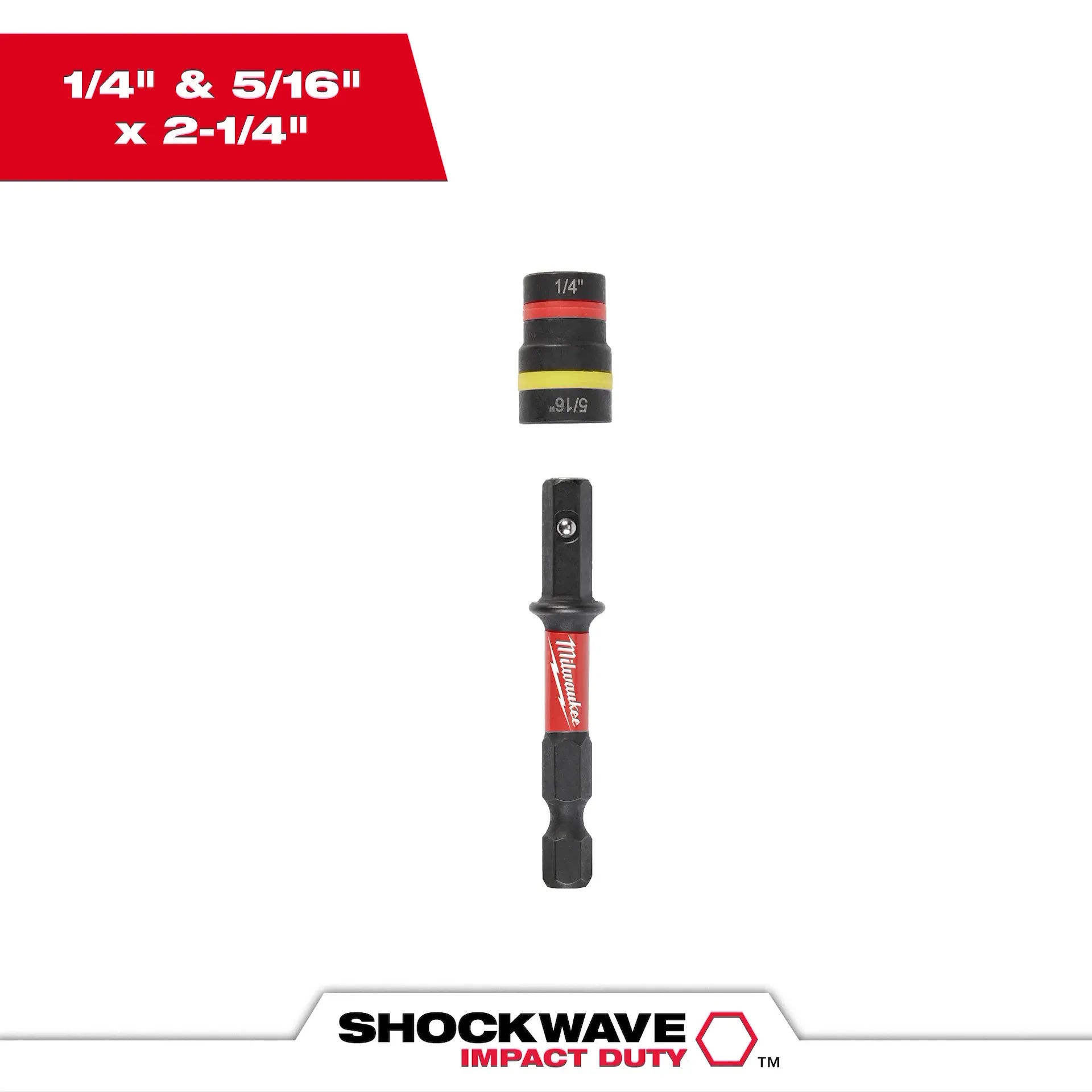 MILWAUKEE 49-66-4542 SHOCKWAVE Impact Duty 1/4” & 5/16” x 2-1/4” Driver Bit