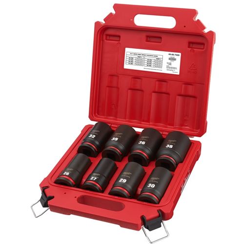 MILWAUKEE 49-66-7020 8Pc Impact Duty™ 3/4" Drive Metric Deep 6 Point Socket Set