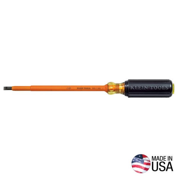 KLEIN 605-7-INS Insulated 1/4" Cabinet Tip Screwdriver 7"
