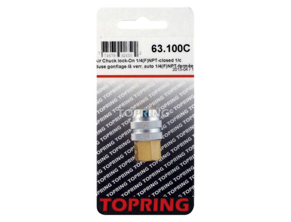 TOPRING 63.100C Air Chuck lock-On 1/4(F)NPT-closed