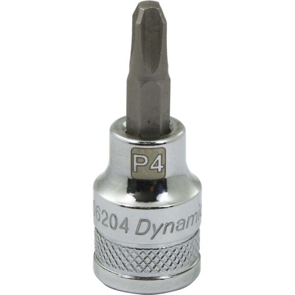 DYNAMIC TOOLS D006204 3/8" Drive Bit Socket 4 Phillips