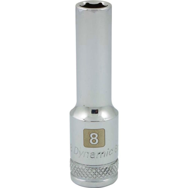 DYNAMIC TOOLS D008208 3/8" Drive 6Pt 8mm Deep Chrome Socket