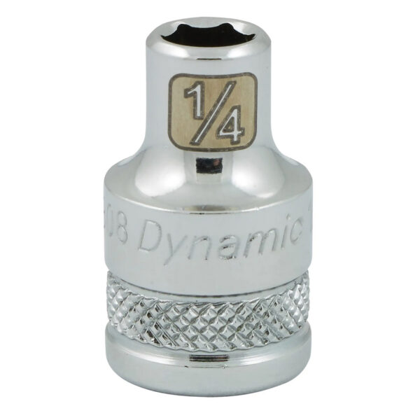 DYNAMIC TOOLS D008308 3/8" Drive 6Pt 1/4" Chrome Socket