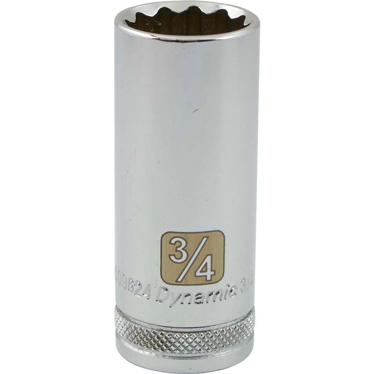 DYNAMIC TOOLS D009624 3/8" Drive 12Pt 3/4" Deep Chrome Socket