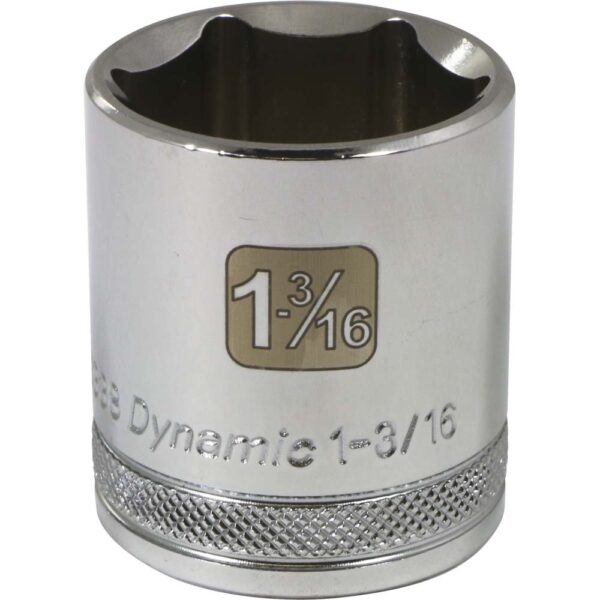 DYNAMIC TOOLS D016338 1/2" Drive 6Pt 1-3/16" Chrome Socket