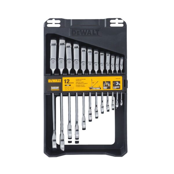 DEWALT DWMT19231 12 pc Flex Head Ratcheting Wrench Set