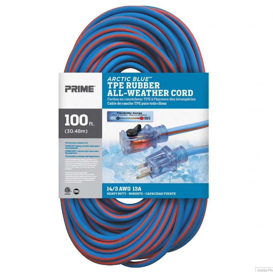 PRIME LT530735 Extension Cord 14/3 100 feet Long - Image 2