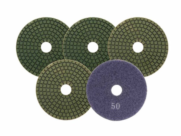 PEARL SPS4100 4"100 Grit Diamond Wet Polishing Pad - Hook & Loop Backing