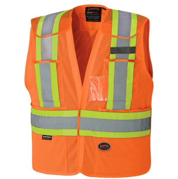 PIONEER V1021450-L/XL Safety Vest Poly Mesh Orange
