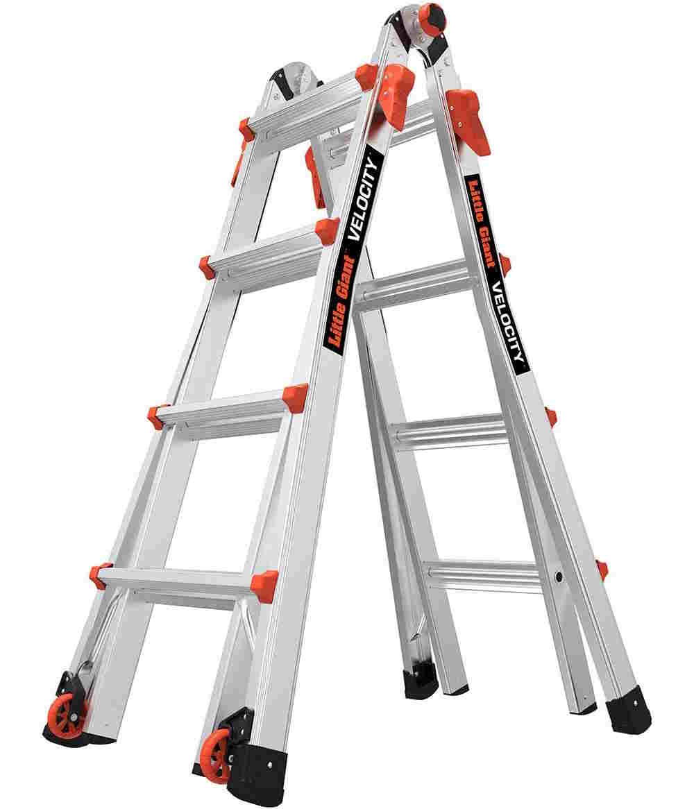 LITTLE GIANT Velocity 15417-303 9'-15' Alum Articulating Step/Extension Ladder