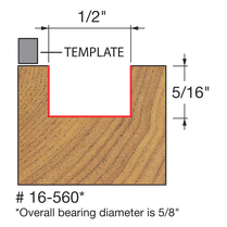 FREUD 16-560 1/2" Mortising Door Hinge Template Bit - Image 2