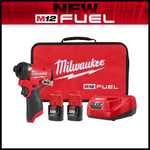 MILWAUKEE 3453-22 M12 FUEL™ 1/4" Hex Impact Driver Kit - Image 2