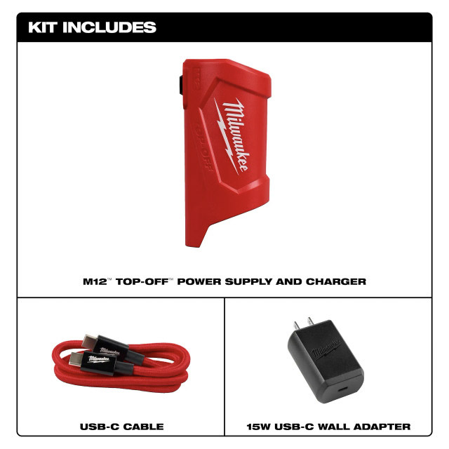 MILWAUKEE 48-59-1211 M12 TOP OFF Power Supply and Charger - Image 3