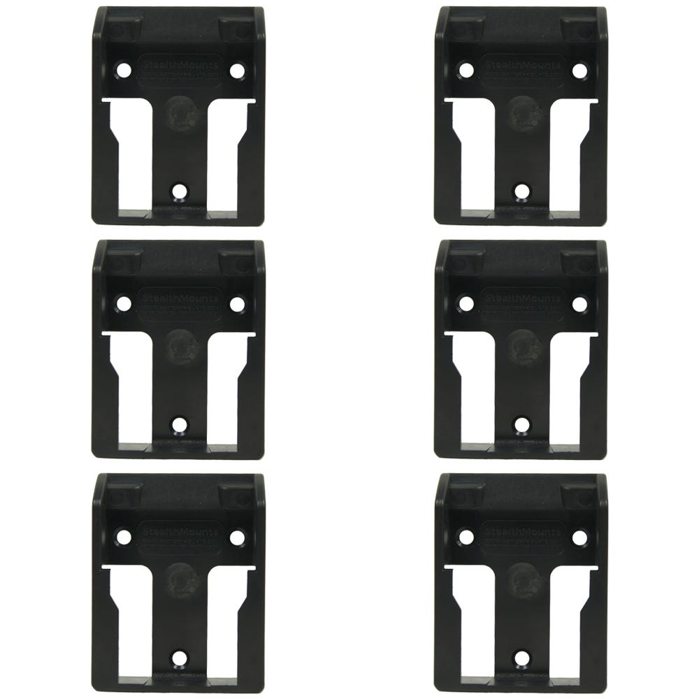 STEALTHMOUNT BM-DW20-6-6 Dewalt Battery Mounts BLACK (6 Pack) - Image 2