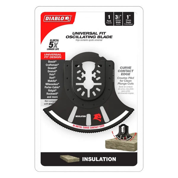 DIABLO DOU350RI 3-1/2 in Universal Fit Bi-Metal Oscillating Blade for Insulation - Image 2