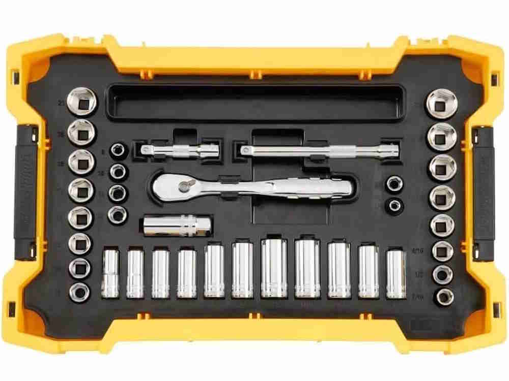 DEWALT DWMT45403 85 pc SAE/Metric 3/8"&1/2" SAE/Metric Socket Set w/ ToughSystem - Image 2