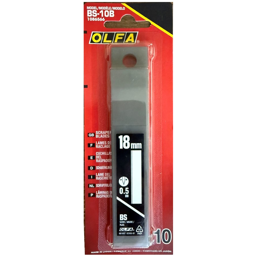 OLFA 1086566 BS-10B Heavy-Duty Dual-Edge Flexible Scraper Blade - Image 2