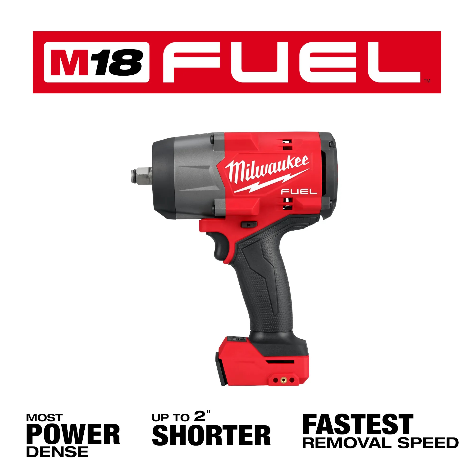 MILWAUKEE 2967-20 M18 Fuel 1/2" High Torque Impact Wrench (Tool Only) - Image 2