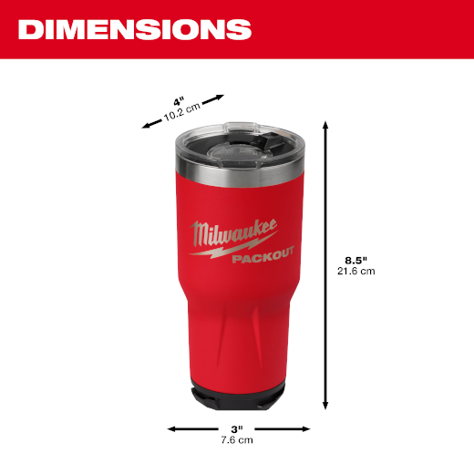 MILWAUKEE 48-22-8393R PACKOUT 30oz Tumbler - Image 2