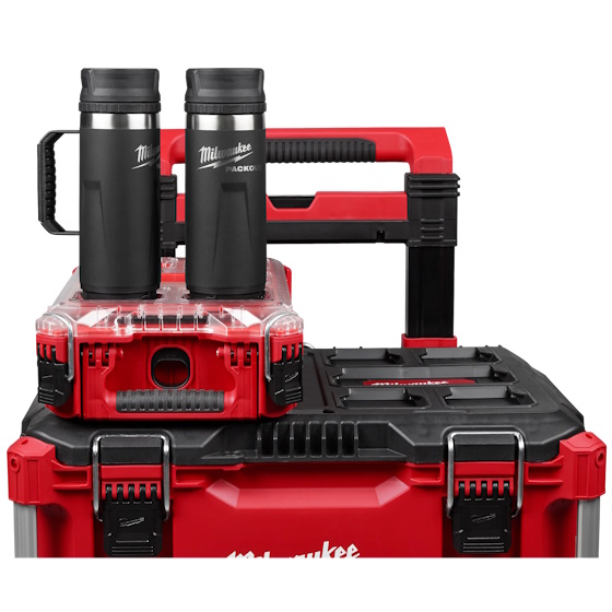 MILWAUKEE 48-22-8394B PACKOUT™ 18oz Black Insulated Mug with Sip Lid - Image 4