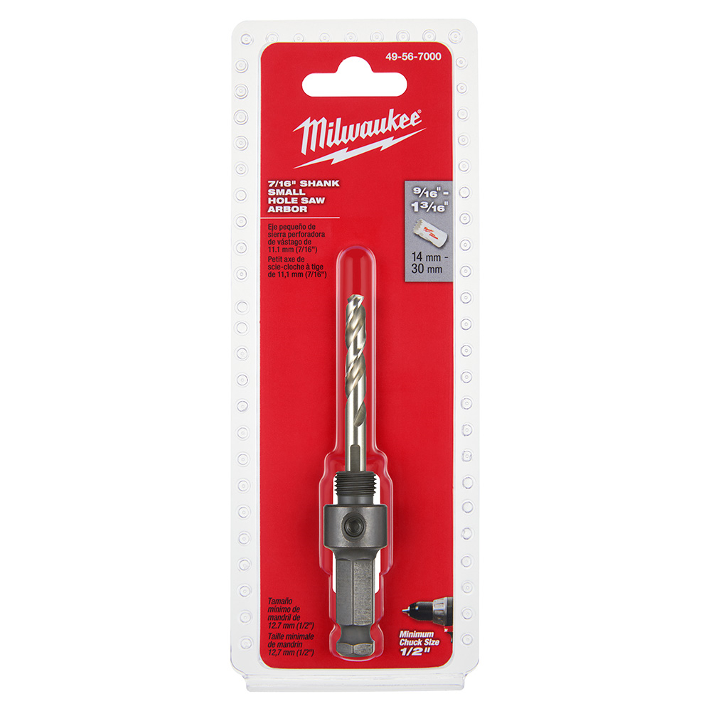 MILWAUKEE 49-56-7000 7/16" Shank Hole Saw Arbor (Small) - Image 2
