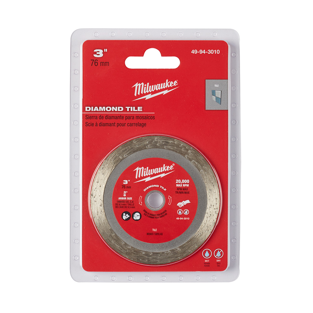 MILWAUKEE 49-94-3010 3" Diamond Tile Blade - Image 2