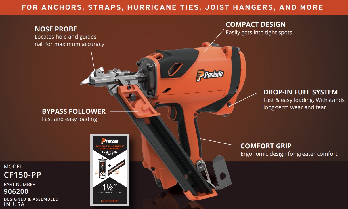 PASLODE 906200 Cordless 1–1/2" Positive Placement® Metal Connector Nailer - Image 4