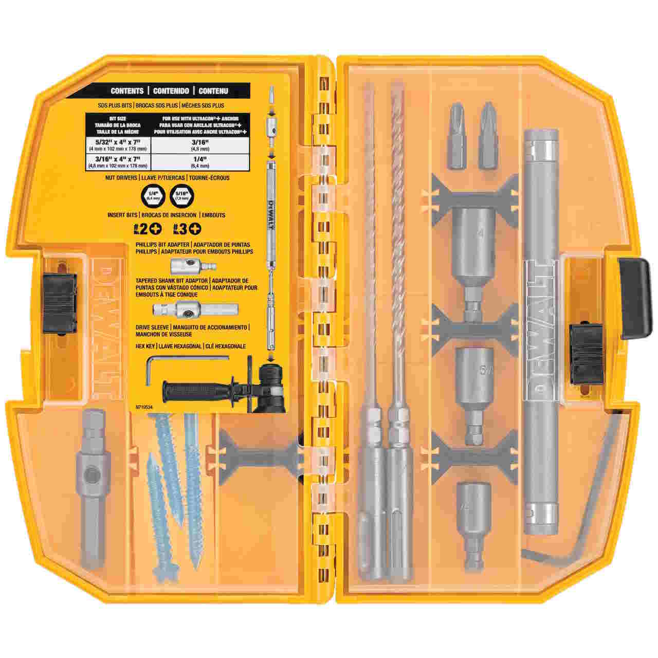 DEWALT DW5366 Anchor Drive Kit Tapcon Set 10 Pc - Image 2