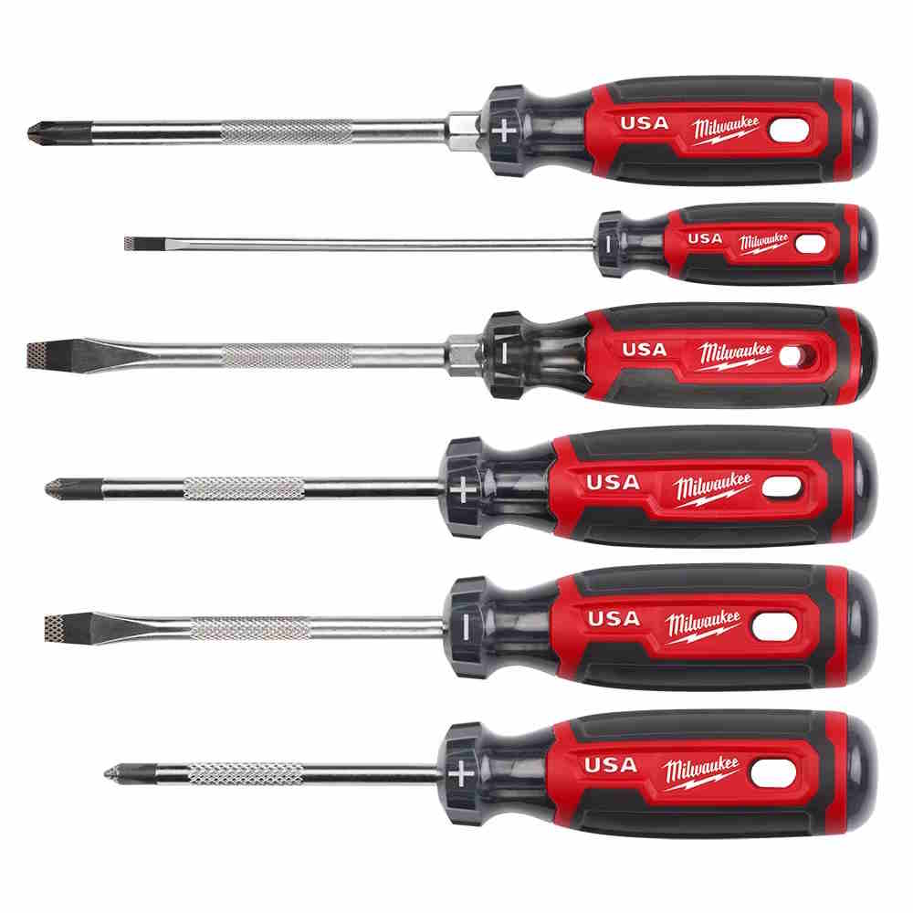 MILWAUKEE MT200-6 6Pc Cushion-Grip Screw Driver Set