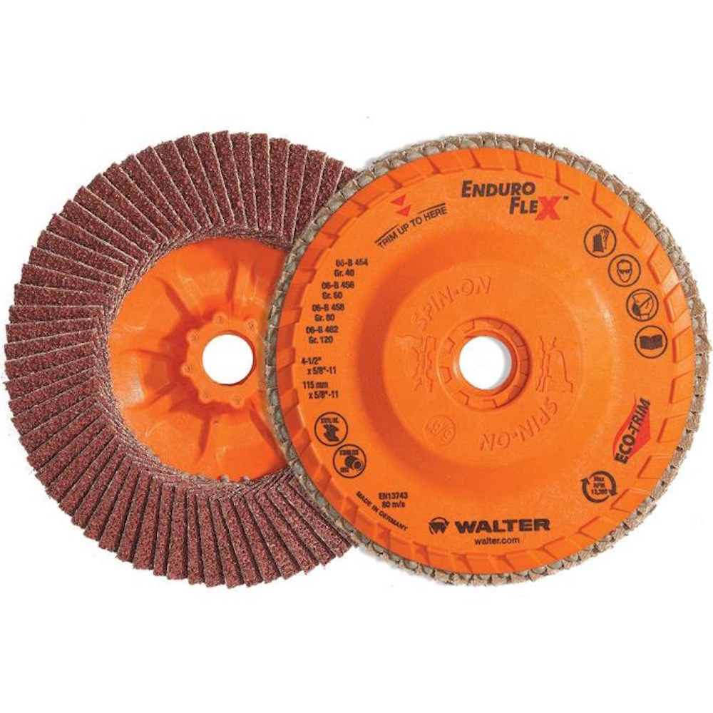 WALTER 15R606 6" 60 Grit Flap Disc Enduro-Flex