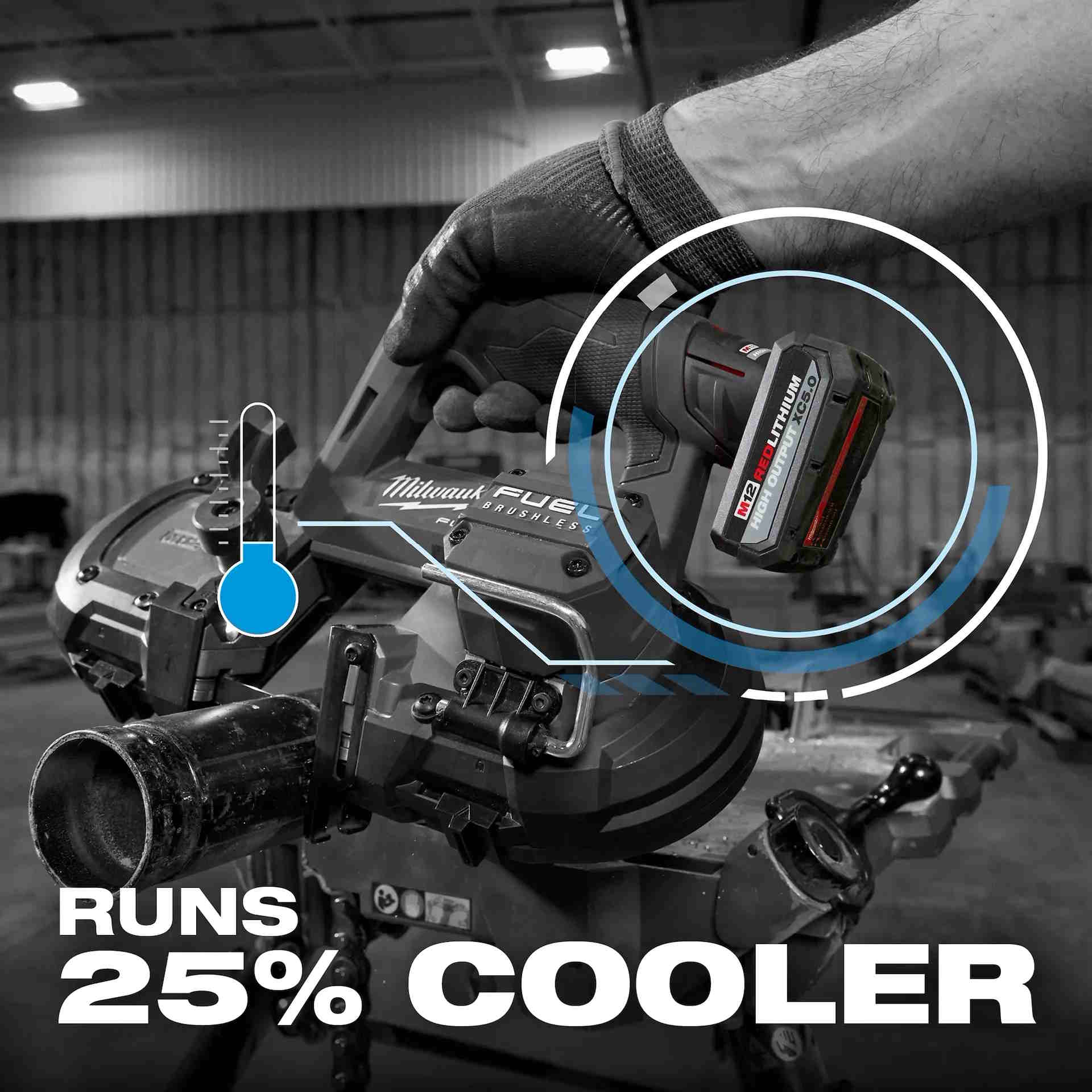 MILWAUKEE 48-11-2450 M12 REDLITHIUM™ HIGH OUTPUT™ XC5.0 Battery Pack - Image 8