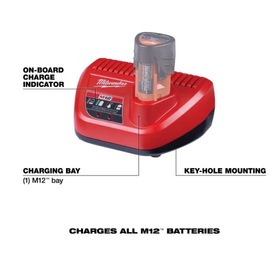 MILWAUKEE 48-59-2401 M12 Lithium-ion Battery Charger - Image 4