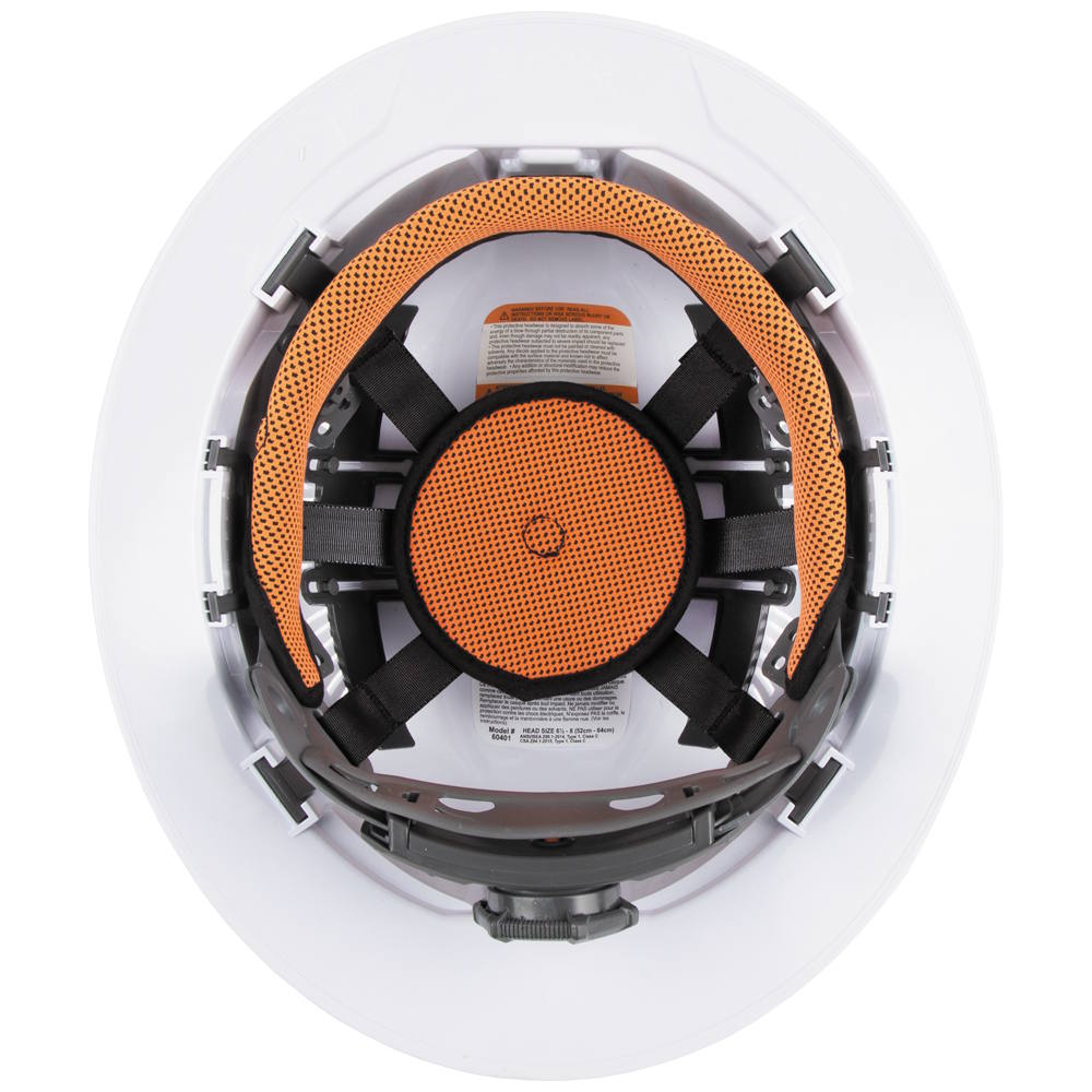 KLEIN 60401 Hard Hat, Vented, Full Brim Style, White - Image 7