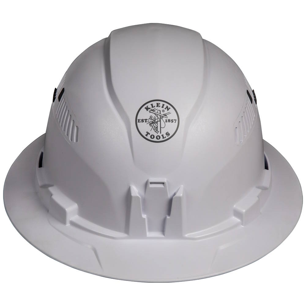 KLEIN 60401 Hard Hat, Vented, Full Brim Style, White - Image 9