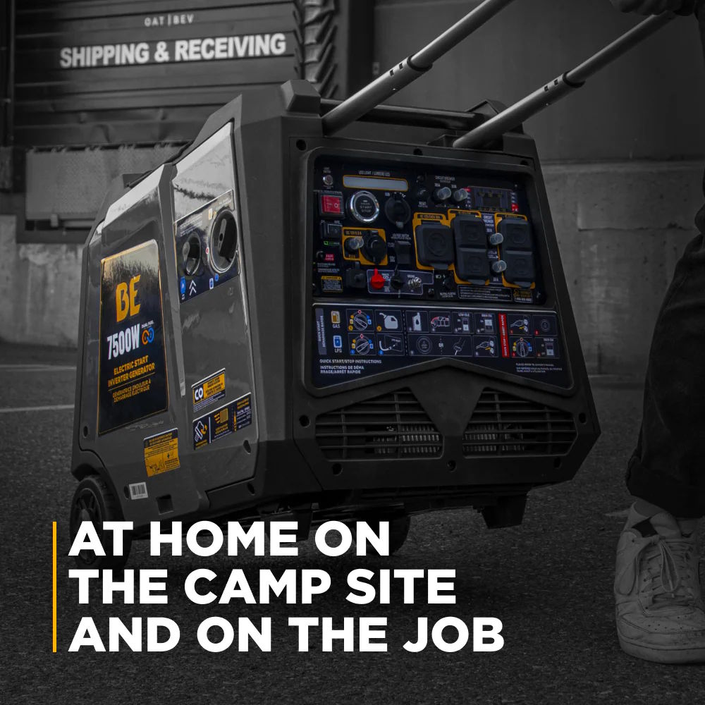 BE BE7500ID Inverter Generator 7500W, Electric Start,312cc Gas/Propane 120V/240V - Image 12