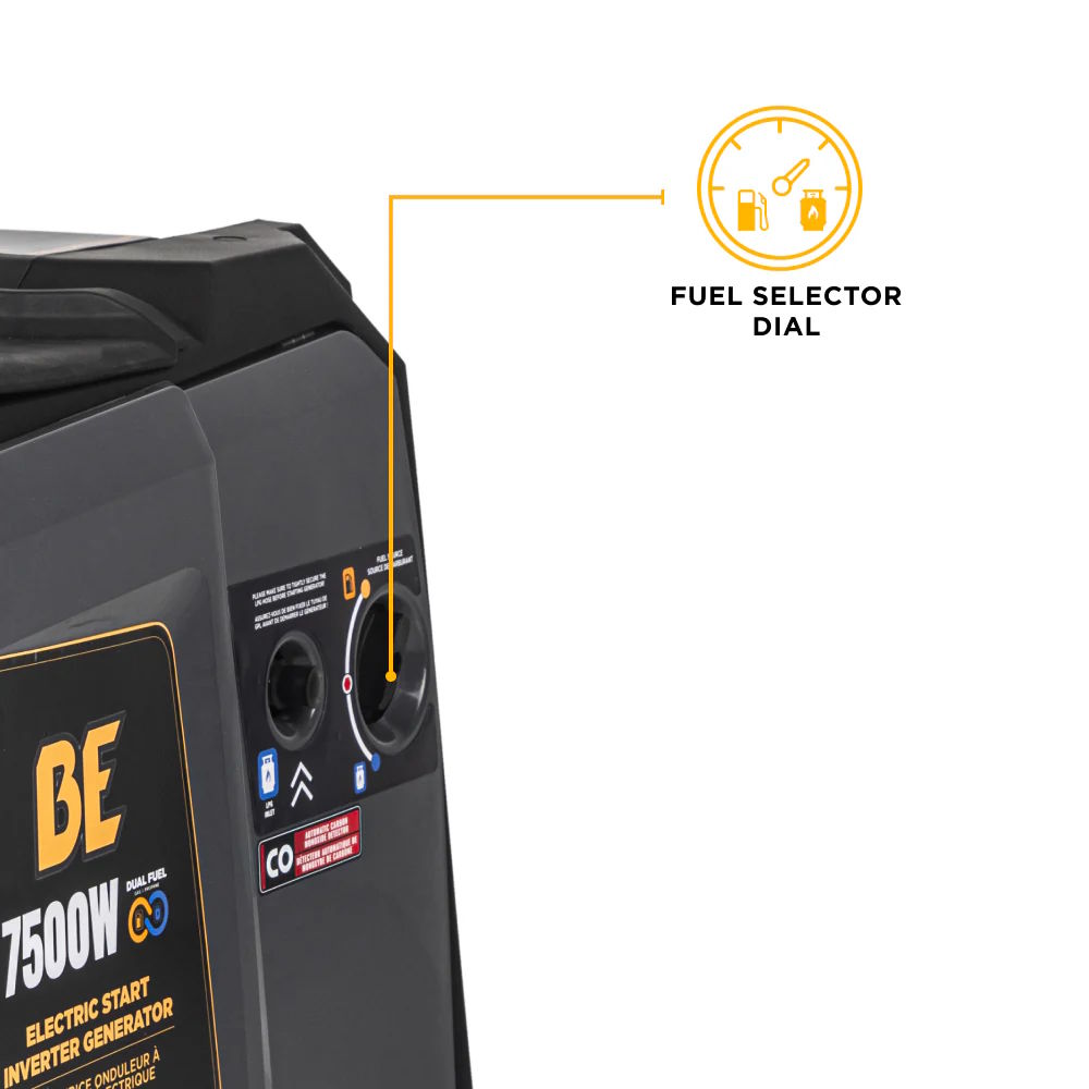 BE BE7500ID Inverter Generator 7500W, Electric Start,312cc Gas/Propane 120V/240V - Image 10