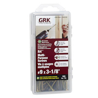 GRK 02105-GRK Multi-Purpose Framing Wood Screws R4 #9 x 3-1/8" Handy Pack 100PK - Image 2