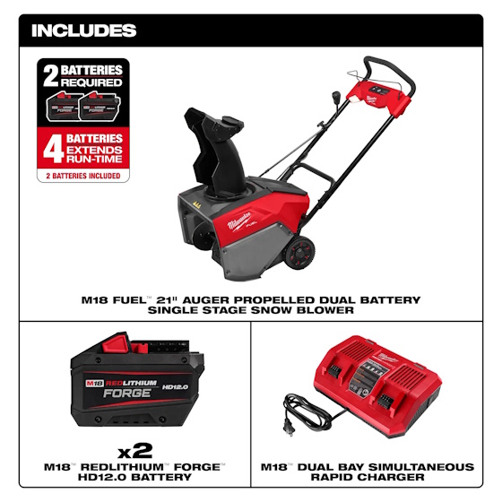 MILWAUKEE 3036-22HD M18 FUEL 21" SINGLE STAGE SNOW BLOWER KIT - Image 3