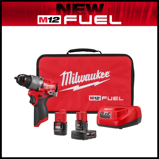 MILWAUKEE 3404-22 M12 Fuel Hammer Drill Kit - Image 2