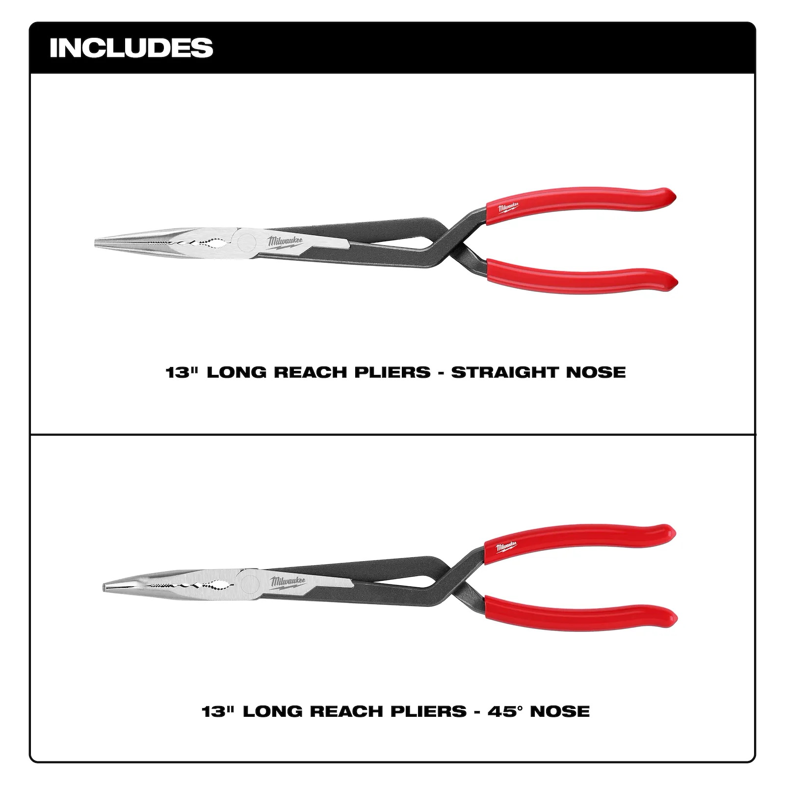 MILWAUKEE 48-22-6542 2pc Long Reach Pliers Set - Image 2
