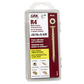 GRK 02173-GRK Multi-Purpose Framing Wood Screws R4 #12 x 5-5/8" Handy Pack 50PK - Image 2