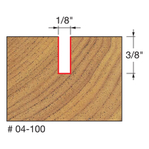 FREUD 04-100 1/8" Double Flute Straight Bit - Image 2