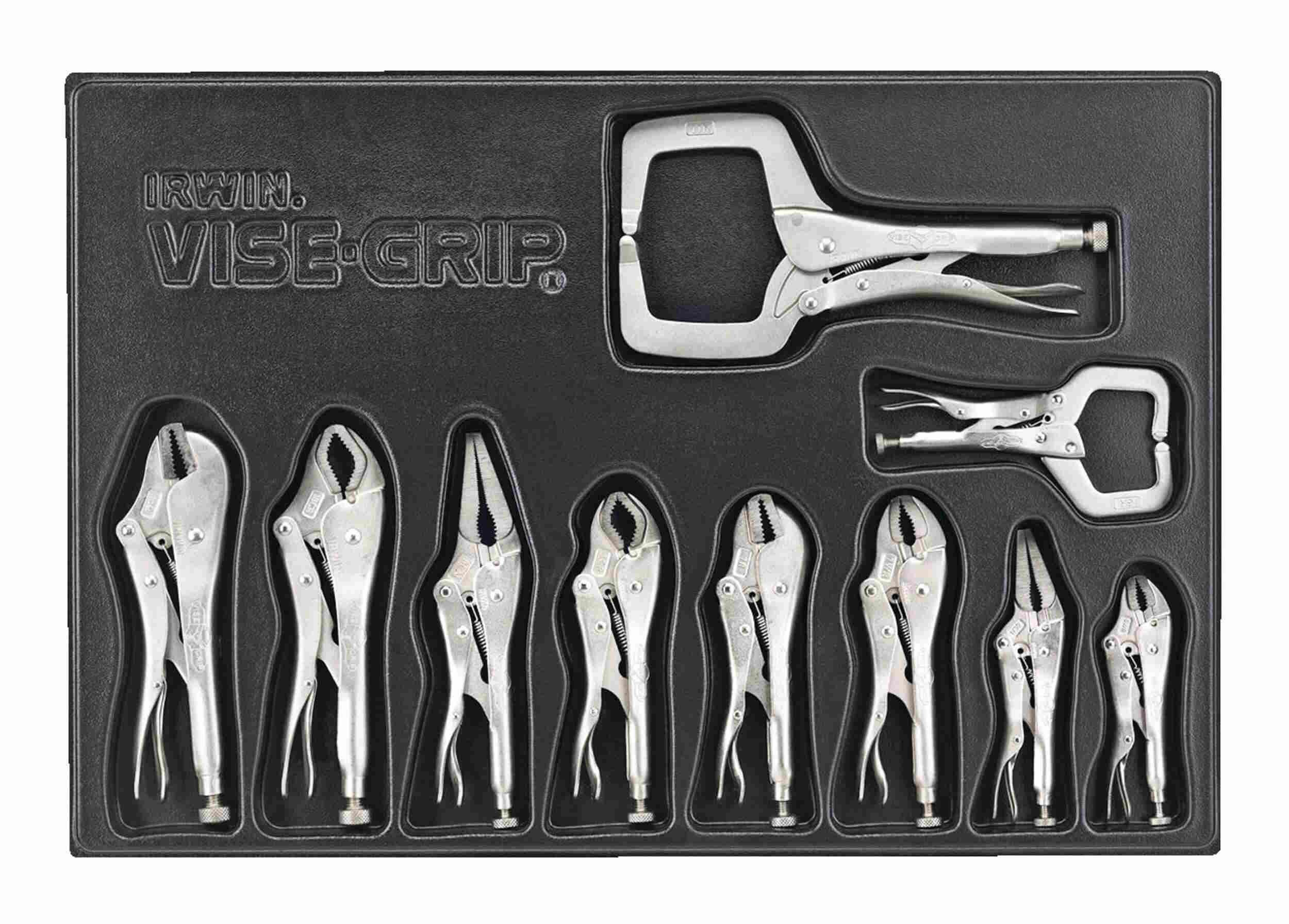 IRWIN 1078TRAY 10PC Locking Pliers Original Set w/Tray - Image 2