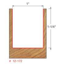 FREUD 12-172 1" Double Flute Straight Bit 1/2" Shank - Image 2