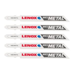 LENOX 1991566 Metal 3-5/8 X 3/8 18TPI T-Shank Jig Saw Blades 5PK