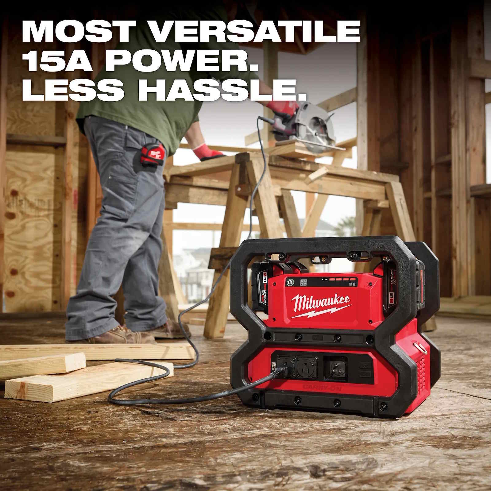 MILWAUKEE 2845-20 M18 Carry-On 3600W/1800W Power Supply - Image 2