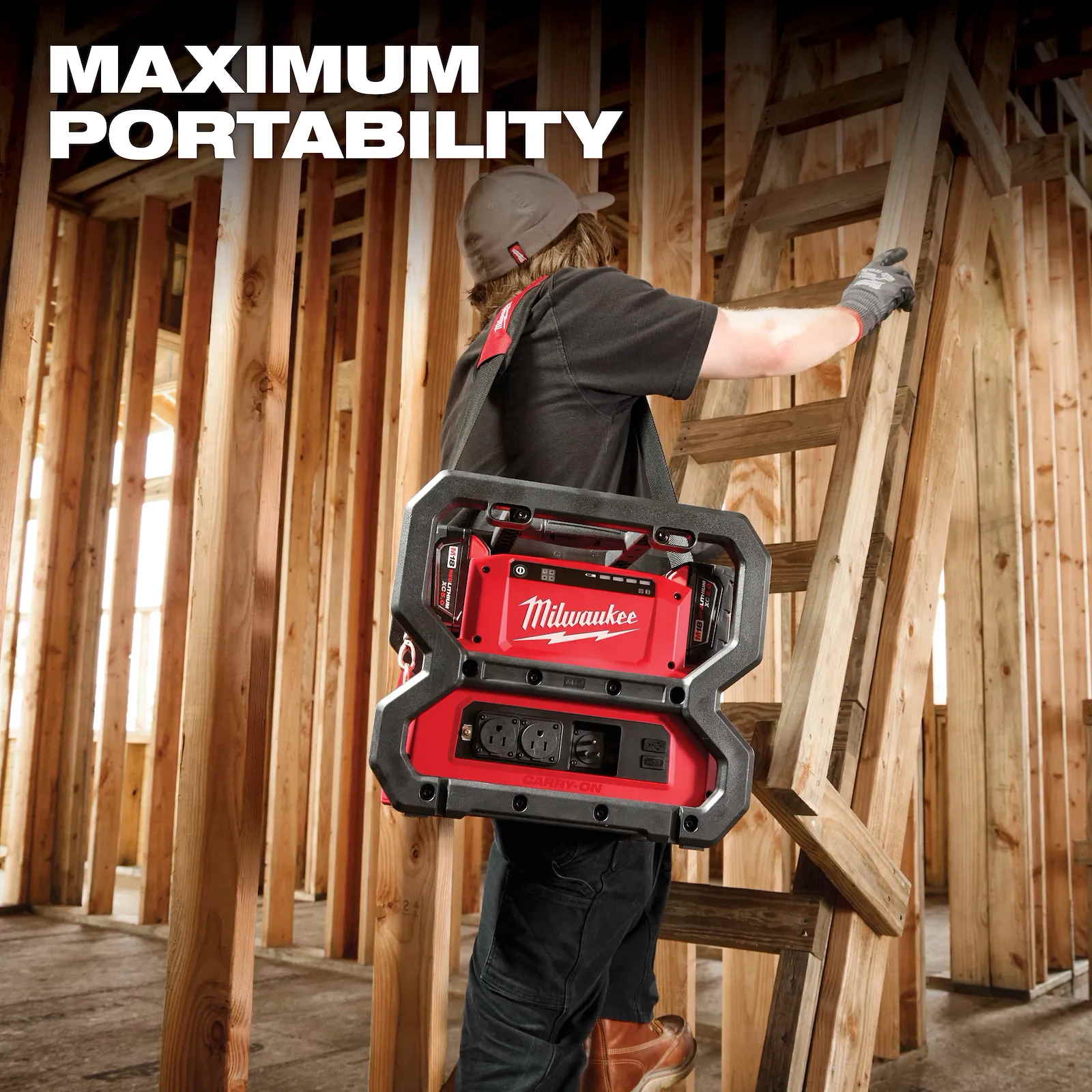 MILWAUKEE 2845-20 M18 Carry-On 3600W/1800W Power Supply - Image 10