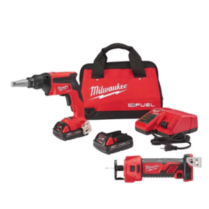 MILWAUKEE 2866-22CTP M18 Fuel Drywall Screw Gun & Cut-Out Tool Kit